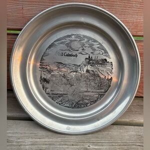 Superbe assiette décorative allemande en étain par Statt Culmbach! (A)
